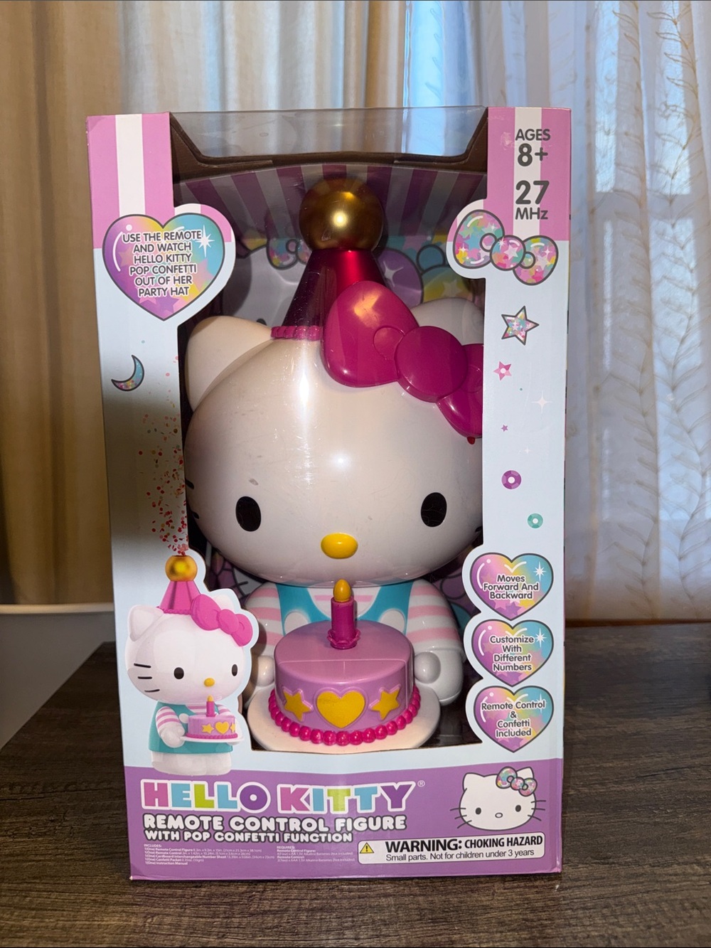 Hello Kitty Pink White Purple Remote Control Figure with Cake